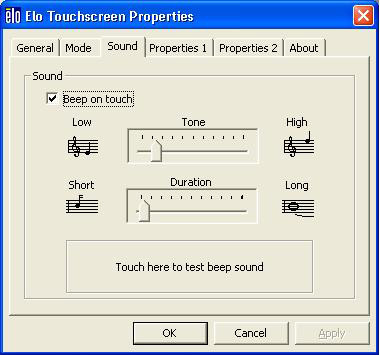 Control Panel Sound tab